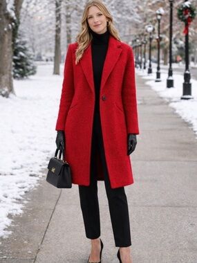 Rachel Zoe Boucle wool blend Coat